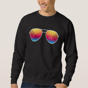 Flamingo Sunglasses Summer Family Vacation Trip Be Sweatshirt