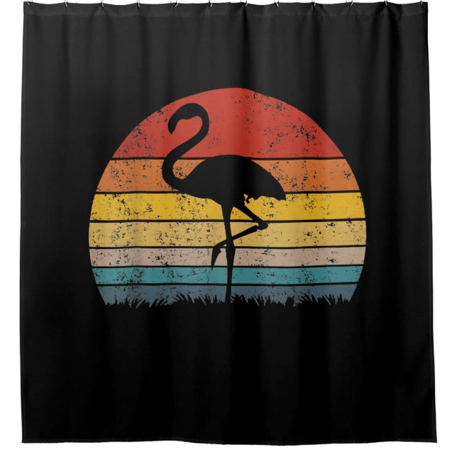 Flamingo Sunset Flamingo Gift Shower Curtain (Front)