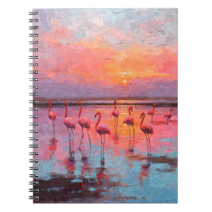 Flamingo Sunset Reflections Notebook