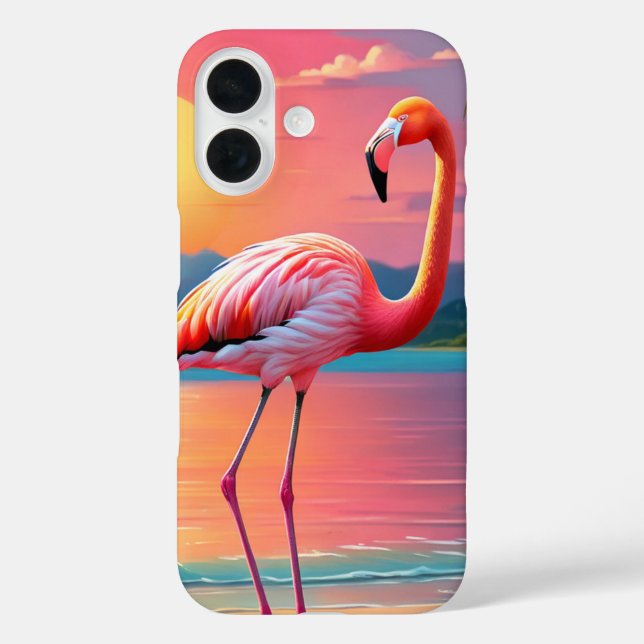 Flamingo Sunset Tropical Beach  Case-Mate iPhone Case (Back)
