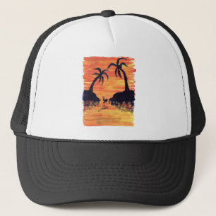 Flamingo Sunset Trucker Hat
