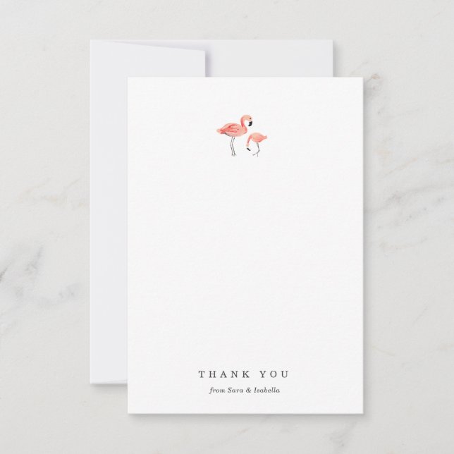 Flamingo Thank You Card (Front)