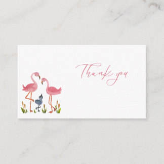 Flamingo Thank you  Enclosure Card