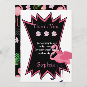 Flamingo  thank you invitation