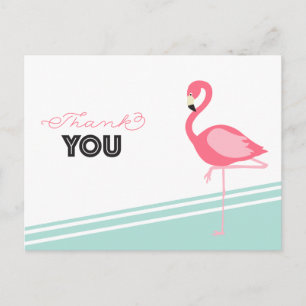 Flamingo Thank You Postcard