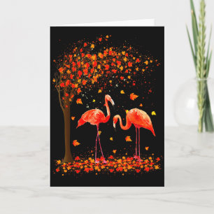 Flamingo Thanksgiving Halloween It's Fall Y'all Au Card