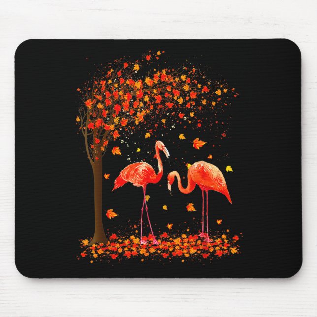 Flamingo Thanksgiving Halloween It's Fall Y'all Au Mouse Pad (Front)