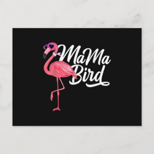 Flamingo Theme Birthday Gift - Mama Bird Flamingo Announcement Postcard