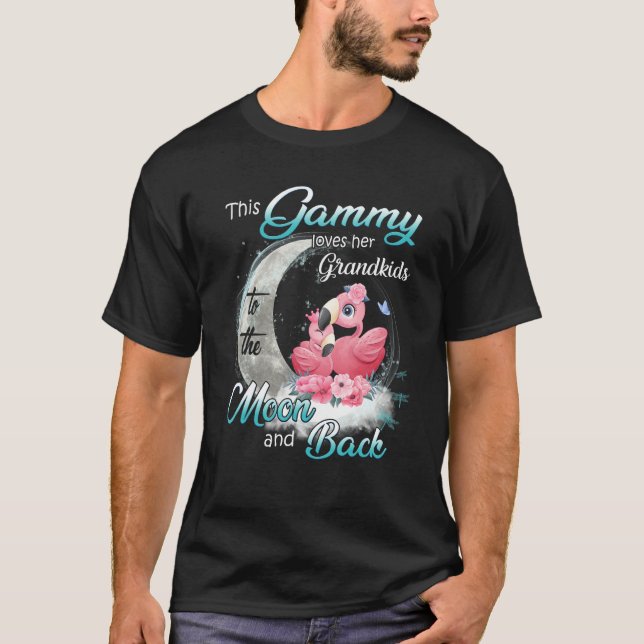 Flamingo This Gammy Loves Her Grandkids To The Moo T-Shirt (Front)