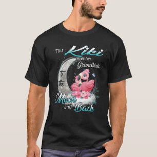 Flamingo This Kiki Loves Her Grandkids To The Moon T-Shirt