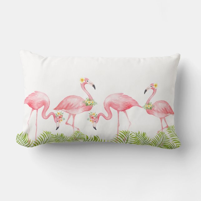 Flamingo Throw Pillow (Front)