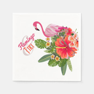 Flamingo & Tiki Cocktail Napkins