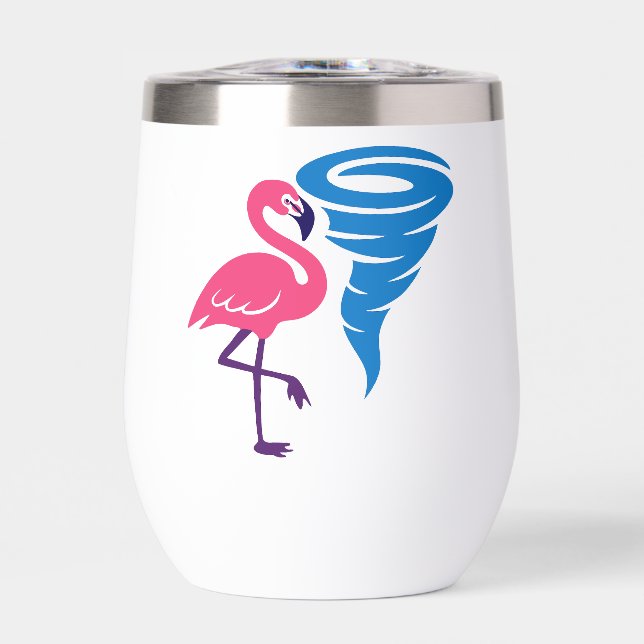 Flamingo Tornado Bold Modern Graphic Art (Front)