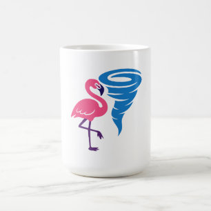 Flamingo Tornado Bold Modern Graphic Art Coffee Mug