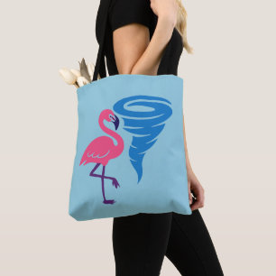 Flamingo Tornado Bold Modern Graphic Art Tote Bag