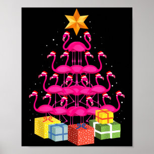 Flamingo Tree Funny Ugly Christmas  Poster