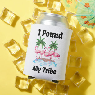 Flamingo Tribe Beach Bachelorette Party Matching Can Cooler