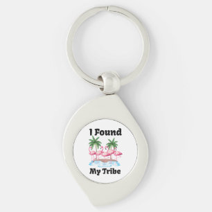 Flamingo Tribe Matching Bachelorette Girls Trip Key Ring