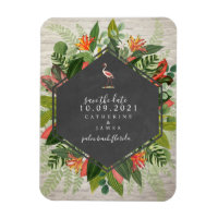 Flamingo Tropical Botanical Brick Wedding