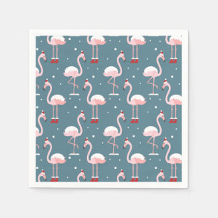 Flamingo Tropical Christmas Napkin
