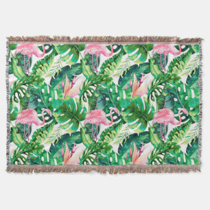 Flamingo Tropical II Throw Blanket