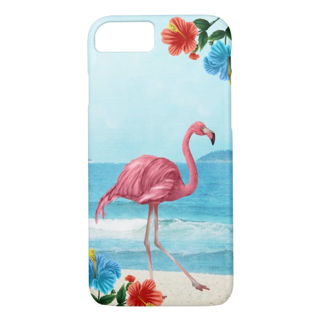 Flamingo Tropical iPhone Case Cover (Back)