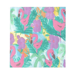 Flamingo Tropical Jungle Pattern Notepad