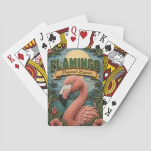 Flamingo Tropical Lagoon POPCUT Playing Cards