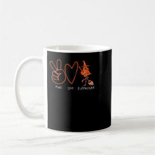 Flamingo Tropical Peace Love Flamingoween Orange F Coffee Mug