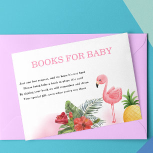 Flamingo Tropical Pink Books for baby Enclosure Card