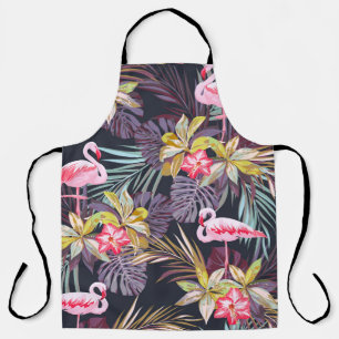 Flamingo Tropical: Summer Seamless Pattern Apron