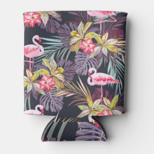Flamingo Tropical: Summer Seamless Pattern Can Cooler