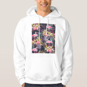 Flamingo Tropical: Summer Seamless Pattern Hoodie