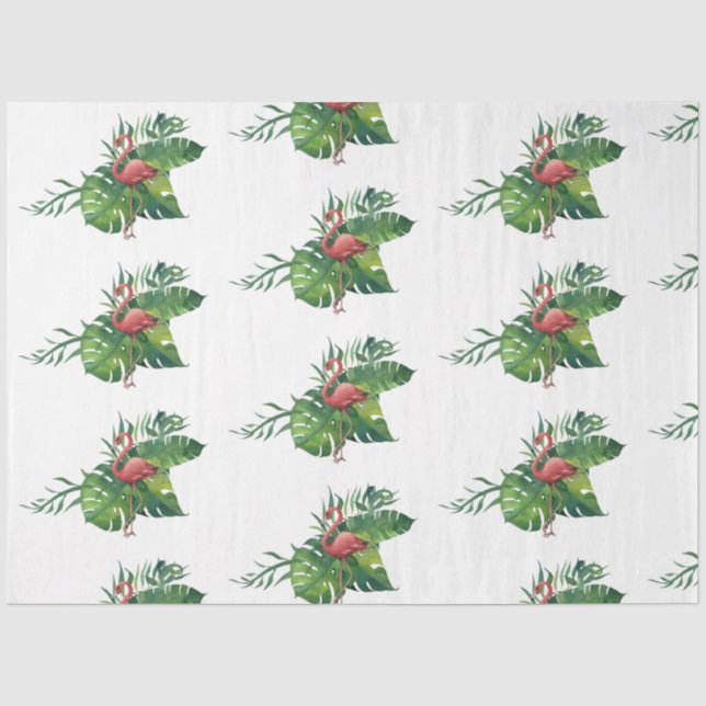 Flamingo Tropical Vibes Series Design 10 Tissue Paper (Front)