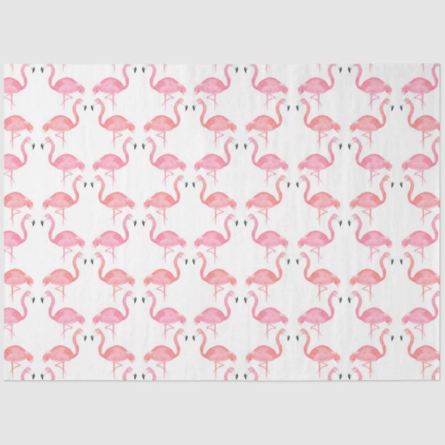 Flamingo Tropical Vibes Series Design 15 Tissue Paper (Front)