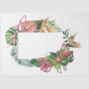 Flamingo Tropical Vibes Series Design 8 Tissue Paper