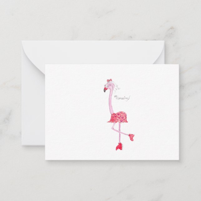 Flamingo Valentine Card (Front)