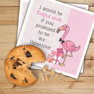 Flamingo Valentine's Day Cocktail Paper Napkins