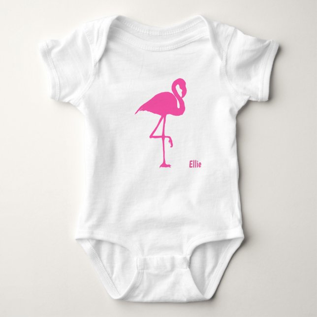 Flamingo Vest Baby Bodysuit (Front)