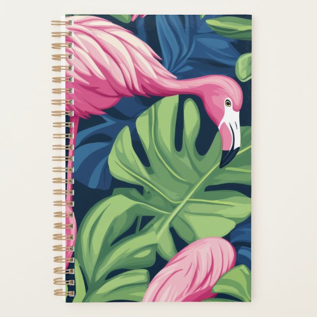 Flamingo Vibes Notebook Planner (Front)