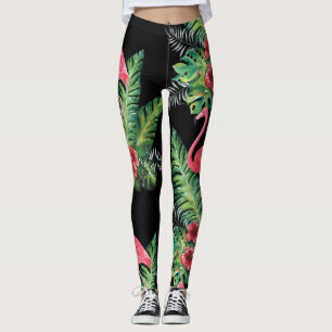Flamingo Watercolor Leggings