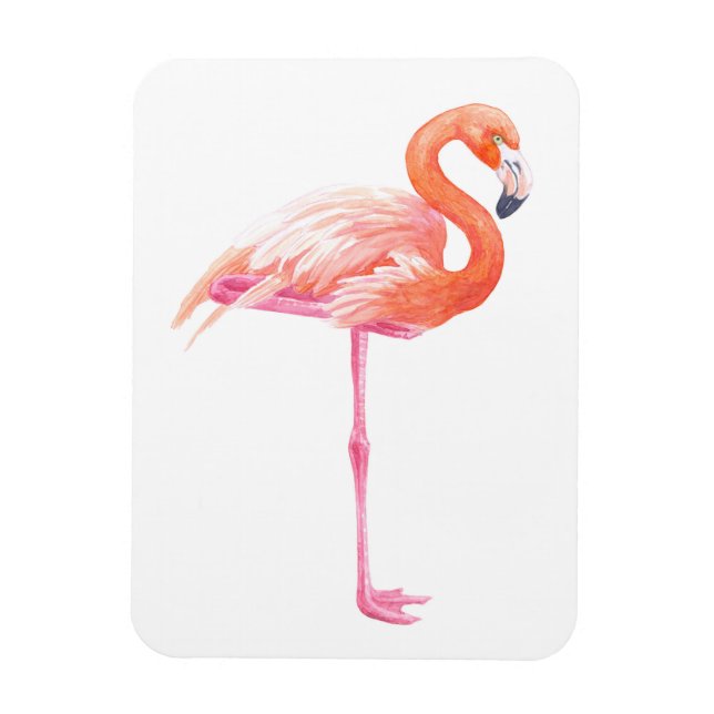 Flamingo watercolor magnet (Vertical)