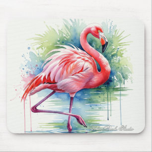 Flamingo Watercolor Mousepad 