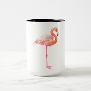Flamingo watercolor mug