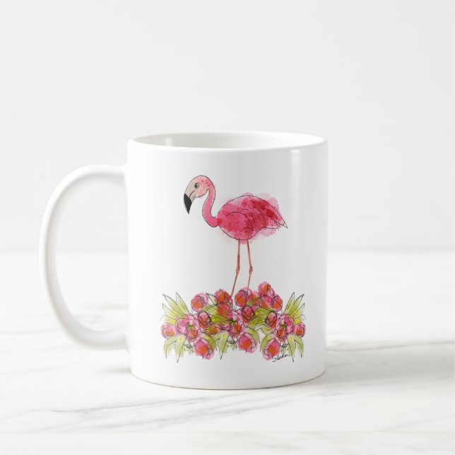 Flamingo Watercolor Mug (Left)