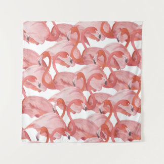 Flamingo Watercolor: Seamless Pattern Tapestry
