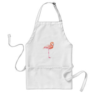 Flamingo watercolor standard apron
