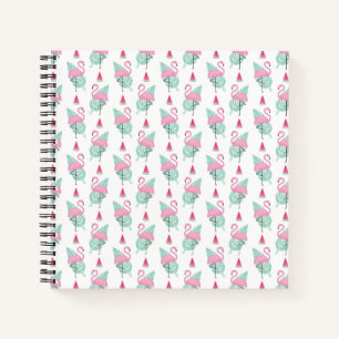 Flamingo & Watermelon Pastel Pattern Notebook