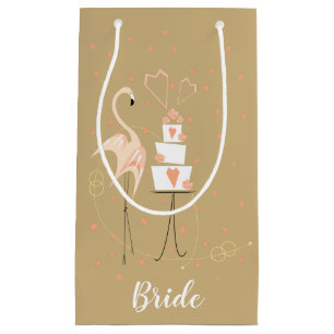 Flamingo Wedding Bride  Small Gift Bag