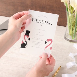 Flamingo Wedding Invitation